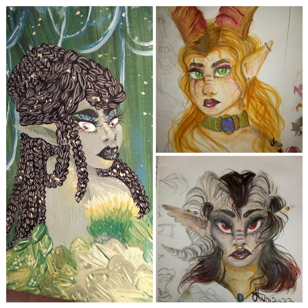 Painted pieces › Busts•40-50$$ Fullbodies•60-80$